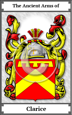 Clarice Family Crest Download (JPG)  Book Plated - 150 DPI