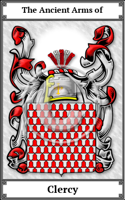 Clercy Family Crest Download (JPG)  Book Plated - 150 DPI