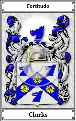 Clarks Family Crest Download (JPG) Book Plated - 600 DPI