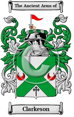 Clarkeson Family Crest/Coat of Arms