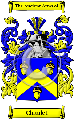 Claudet Family Crest/Coat of Arms