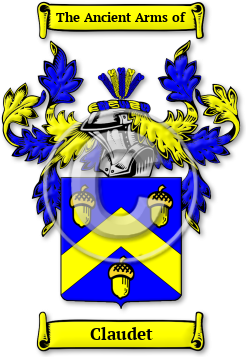 Claudet Family Crest Download (jpg) Legacy Series - 150 DPI