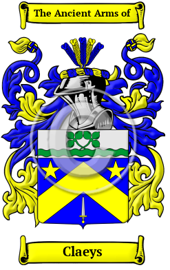Claeys Family Crest/Coat of Arms