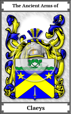 Claeys Family Crest Download (JPG) Book Plated - 300 DPI