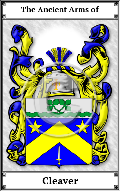 Cleaver Family Crest Download (JPG)  Book Plated - 150 DPI