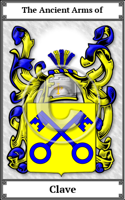 Clave Family Crest Download (JPG)  Book Plated - 150 DPI