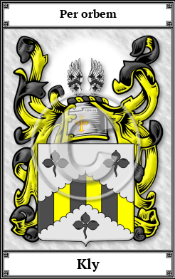 Kly Family Crest Download (JPG) Book Plated - 600 DPI
