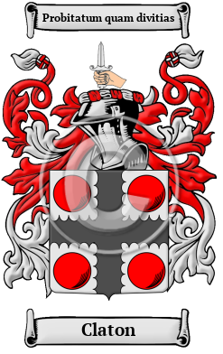 Claton Family Crest/Coat of Arms