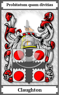 Claughton Family Crest Download (JPG) Book Plated - 600 DPI