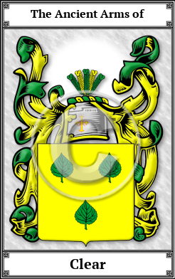 Clear Family Crest Download (JPG)  Book Plated - 150 DPI