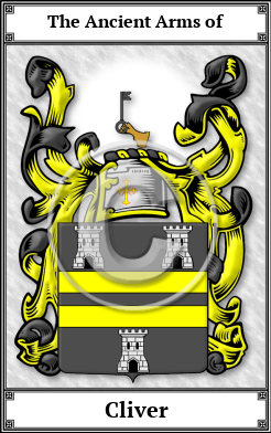 Cliver Family Crest Download (JPG)  Book Plated - 150 DPI