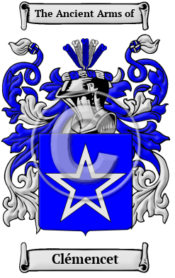 Clémencet Family Crest/Coat of Arms