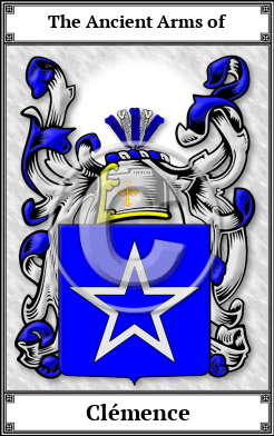 Clémence Family Crest Download (JPG)  Book Plated - 150 DPI