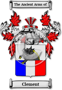 Clement Family Crest Download (jpg) Legacy Series - 150 DPI