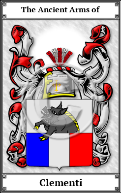 Clementi Family Crest Download (JPG)  Book Plated - 150 DPI