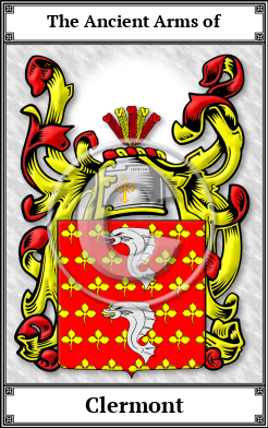Clermont Family Crest Download (JPG)  Book Plated - 150 DPI