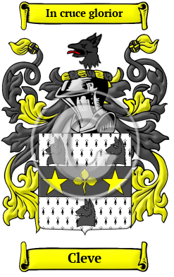 Cleve Family Crest/Coat of Arms