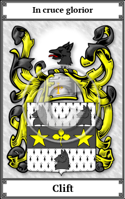 Clift Family Crest Download (JPG)  Book Plated - 150 DPI