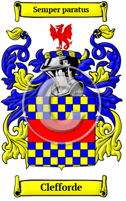 Clefforde Family Crest/Coat of Arms