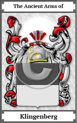 Klingenberg Family Crest Download (JPG)  Book Plated - 150 DPI