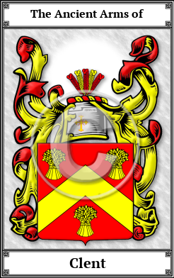 Clent Family Crest Download (JPG)  Book Plated - 150 DPI