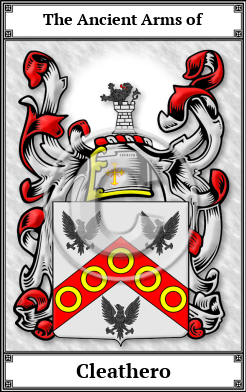 Cleathero Family Crest Download (JPG)  Book Plated - 150 DPI