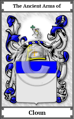 Cloun Family Crest Download (JPG)  Book Plated - 150 DPI