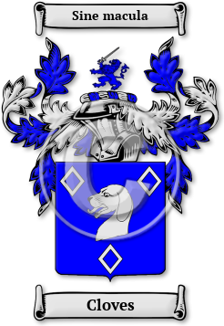 Cloves Family Crest Download (jpg) Legacy Series - 150 DPI