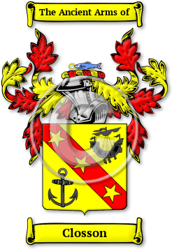 Closson Family Crest Download (jpg) Legacy Series - 150 DPI