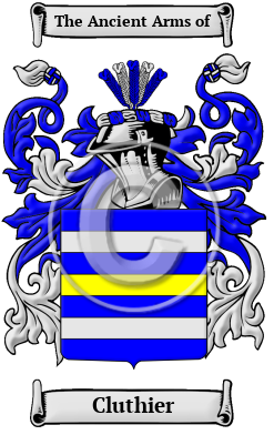 Cluthier Family Crest/Coat of Arms
