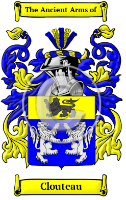 Clouteau Family Crest/Coat of Arms