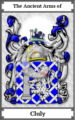 Cluly Family Crest Download (JPG) Book Plated - 600 DPI
