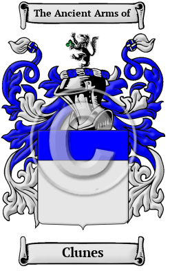 Clunes Family Crest/Coat of Arms