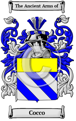 Cocco Family Crest/Coat of Arms