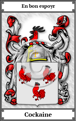 Cockaine Family Crest Download (JPG) Book Plated - 600 DPI