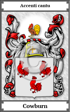 Cowburn Family Crest Download (JPG)  Book Plated - 150 DPI