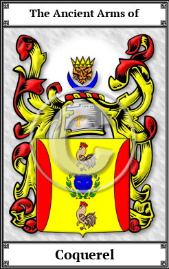 Coquerel Family Crest Download (JPG)  Book Plated - 150 DPI