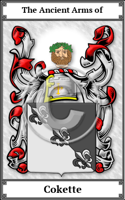 Cokette Family Crest Download (JPG) Book Plated - 600 DPI