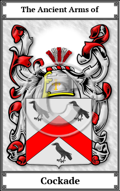 Cockade Family Crest Download (JPG)  Book Plated - 150 DPI