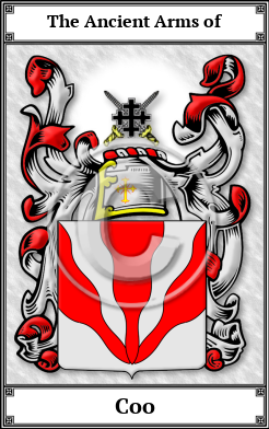 Coo Family Crest Download (JPG)  Book Plated - 150 DPI