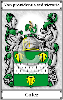 Cofer Family Crest Download (JPG)  Book Plated - 150 DPI