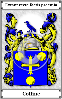 Coffine Family Crest Download (JPG) Book Plated - 600 DPI