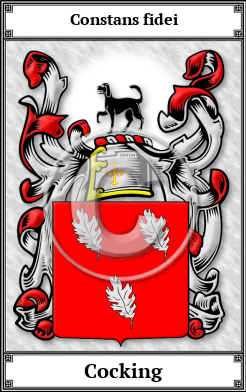 Cocking Family Crest Download (JPG)  Book Plated - 150 DPI
