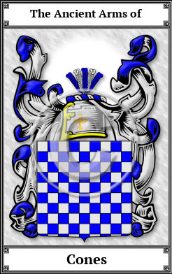 Cones Family Crest Download (JPG)  Book Plated - 150 DPI