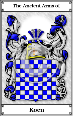 Koen Family Crest Download (JPG)  Book Plated - 150 DPI