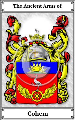Cohem Family Crest Download (JPG)  Book Plated - 150 DPI