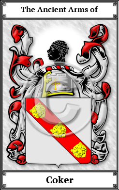 Coker Family Crest Download (JPG)  Book Plated - 150 DPI