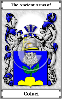 Colaci Family Crest Download (JPG) Book Plated - 600 DPI