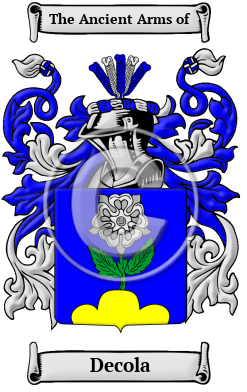 Decola Family Crest/Coat of Arms