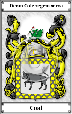 Coal Family Crest Download (JPG) Book Plated - 600 DPI